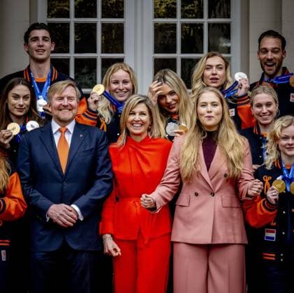 THE HAGUE King Willem-Alexander, Queen Maxima, and Princess Amalia of Orange will receive the Dutch medal winners of the 2026 Winter Olympics in Milan at Noordeinde Palace. ROBIN UTRECHT ANP netherlands out - belgium out  Copyright: xx x551636844x originalFilename: 551636844.jpg