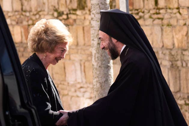24-02-2026 Madrid Queen Sofia attends a service in memory of Princess Irene held at the Greek Orthodox Cathedral of Saint Andrew and Saint Demetrius in Madrid, Spain. Princess Irene, the younger sister of Queen Sofia of Spain and of the former King Constantine, died aged 83 on 15 January in Madrid. No Spain Â  Copyright: xPPEx