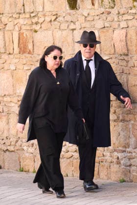 24-02-2026 Madrid Ana Perez-Lorente and Antonio Resines attends a service in memory of Princess Irene held at the Greek Orthodox Cathedral of Saint Andrew and Saint Demetrius in Madrid, Spain. Princess Irene, the younger sister of Queen Sofia of Spain and of the former King Constantine, died aged 83 on 15 January in Madrid. No Spain Â  Copyright: xPPEx