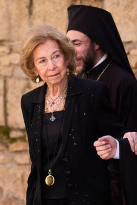 24-02-2026 Madrid Queen Sofia attends a service in memory of Princess Irene held at the Greek Orthodox Cathedral of Saint Andrew and Saint Demetrius in Madrid, Spain. Princess Irene, the younger sister of Queen Sofia of Spain and of the former King Constantine, died aged 83 on 15 January in Madrid. No Spain Â  Copyright: xPPEx