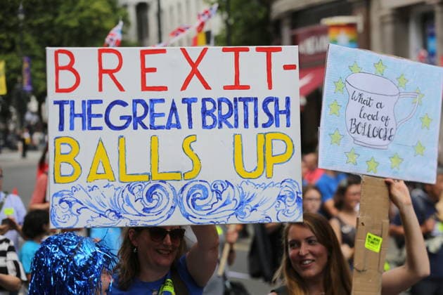 Anti Brexit and anti Boris Johnson march in London LONDON, UNITED KINGDOM - JULY 20: Thousands of protesters attend the No To Boris, Yes To Europe March, against Brexit, Boris Johnson’s likely move into No 10 and for a second Brexit referendum, in central London, United Kingdom on July 20, 2019. Anti-Brexit campaigners gathered for the march that began in Park Lane and ended with a rally in Parliament Square. Londra London, City of. Editorial use only. Please get in touch for any other usage.  Copyright: x2025xAnadoluxTayfunxSalcÄ±x