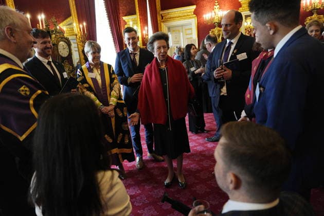 King Charles and Queen Camilla host Queen Elizabeth Prizes for Education at St James s Palace in London, UK, 24 February 2026 The Princess Royal meets representatives from Loughborough University during a reception after the presentation ceremony for the Queen Elizabeth Prizes for Education at St James s Palace in London. The Queen Elizabeth Prizes for Higher and Further Education are part of the UK national honours system, recognising at the highest level of state outstanding work in universities and colleges. Picture date: Tuesday February 24, 2026., Credit:Aaron Chown Avalon UK, London  Copyright: xAaronxChownx xAvalonx 1077921311