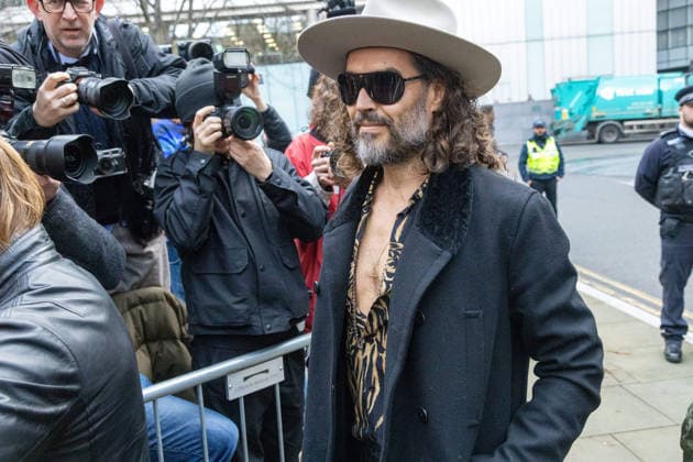 February 24, 2026, London, England, United Kingdom: RUSSELL BRAND arrives at Southwark Crown Court where he is accused of two further sex offences, including rape, against two further women which allegedly took place in 2009. Brand is already facing allegations of sexual offences against four other women and is due to go on trial in June 2026. London United Kingdom - ZUMAs262 20260224_zip_s262_030 Copyright: xTayfunxSalcix