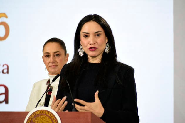 Mexico s Culture Minister Claudia Curiel de Icaza, speaks during a briefing about Ã¢â‚¬ËœYouth Transforming MexicoÃ¢â‚¬â ¢ program at National Palace. on February 24, 2026 in Mexico City, Mexico. Mexico City Mexico - ZUMAe321 20260224_zia_e321_011 Copyright: xLuisxBarronx