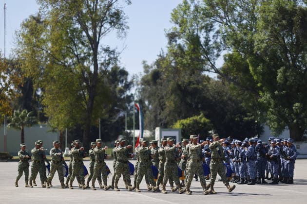 Commemoration ceremony for Mexican Flag Day in Zapopan ZAPOPAN, MEXICO - FEBRUARY 24: Elements of the Mexican Army participate during the commemoration ceremony for Mexican Flag Day, in the 15 Military Zone, in Zapopan, Jalisco, Mexico, on February 24, 2026. Stringer Anadolu Zapopan Mexico. Editorial use only. Please get in touch for any other usage.  Copyright: x2026xAnadoluxStringerx