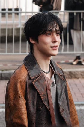Milan, Milan Fashion Week Womenswear Fall Winter 2026 2027 - Women s Fashion, Fall Winter 2026 2027 - Diesel Fashion Show - Guest Arrivals. Pictured: Jeong Yun-ho (member of the South Korean boy band Ateez)  Copyright: xAlessandroxBremecx xipa-agency.netx xx IPA_Agency_IPA71983296