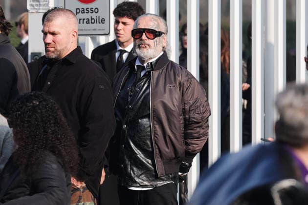 Milan, Milan Fashion Week Womenswear Fall Winter 2026 2027 - Women s Fashion, Fall Winter 2026 2027 - Diesel Fashion Show - Guest Arrivals. Pictured: Sven Marquardt (longtime bouncer at Berlin s Berghain techno club)  Copyright: xAlessandroxBremecx xipa-agency.netx xx IPA_Agency_IPA71983563