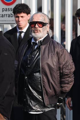 Milan, Milan Fashion Week Womenswear Fall Winter 2026 2027 - Women s Fashion, Fall Winter 2026 2027 - Diesel Fashion Show - Guest Arrivals. Pictured: Sven Marquardt (longtime bouncer at Berlin s Berghain techno club)  Copyright: xAlessandroxBremecx xipa-agency.netx xx IPA_Agency_IPA71983606