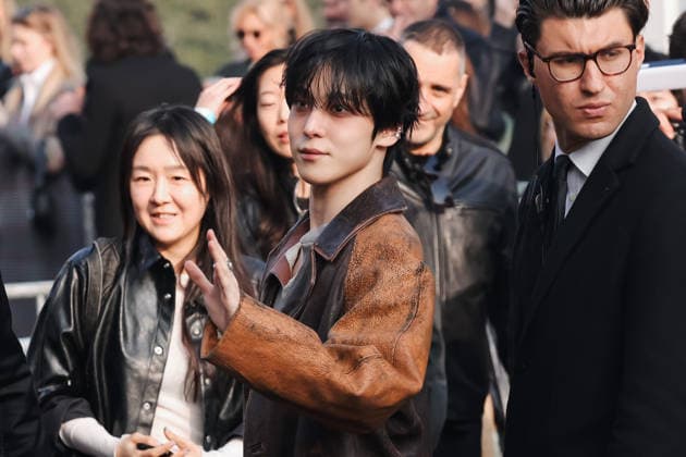 Milan, Milan Fashion Week Womenswear Fall Winter 2026 2027 - Women s Fashion, Fall Winter 2026 2027 - Diesel Fashion Show - Guest Arrivals. Pictured: Jeong Yun-ho (singer and member of the South Korean boy band Ateez)  Copyright: xAlessandroxBremecx xipa-agency.netx xx IPA_Agency_IPA71983333