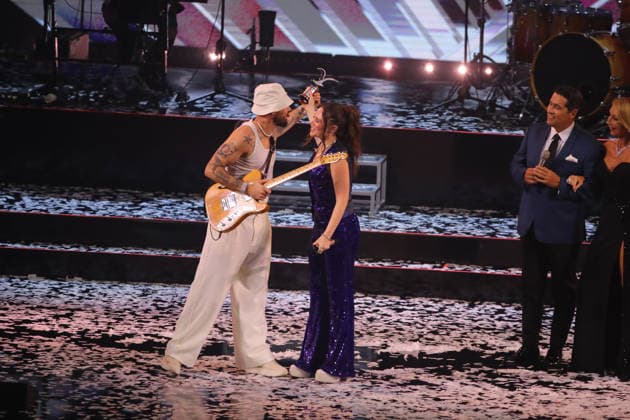Vina del Mar, February 24, 2026 Jesse Joy receive silver seagull during his performance at the Festival la cancion de Vina del Mar Manuel Lema Aton Chile, Vina del Mar Chile Aton 1128140  Copyright: JonnathanxOyarzun