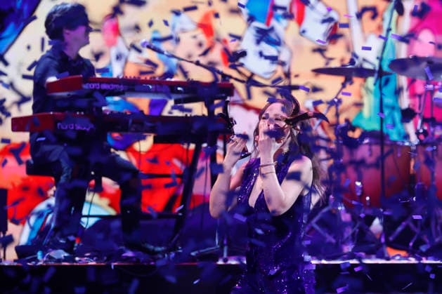Vina del Mar, February 24, 2026 The duo Jesse y Joy receives the silver seagull during their performance at the Vina del Mar 2026 Festival on the third night of the event Sebastian Cisternas Aton Chile, Vina del Mar Chile Aton 1128161  Copyright: SEBASTIANxCISTERNAS xATONxCHILE