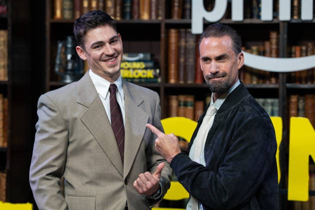 February 24, 2026, London, United Kingdom: Joseph Fiennes and Hero Fiennes Tiffin attend the Young Sherlock World Premiere at Queen Elizabeth Hall. London United Kingdom - ZUMAs197 20260224_aaa_s197_225 Copyright: xLounisxTiarx