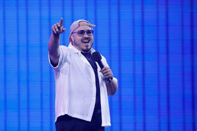 Vina del Mar, February 24, 2026 Comedian Esteban Duch performs at the Vina del Mar 2026 Festival during the third night of the event Sebastian Cisternas Aton Chile, Vina del Mar Chile Aton 1128181  Copyright: SEBASTIANxCISTERNAS xATONxCHILE