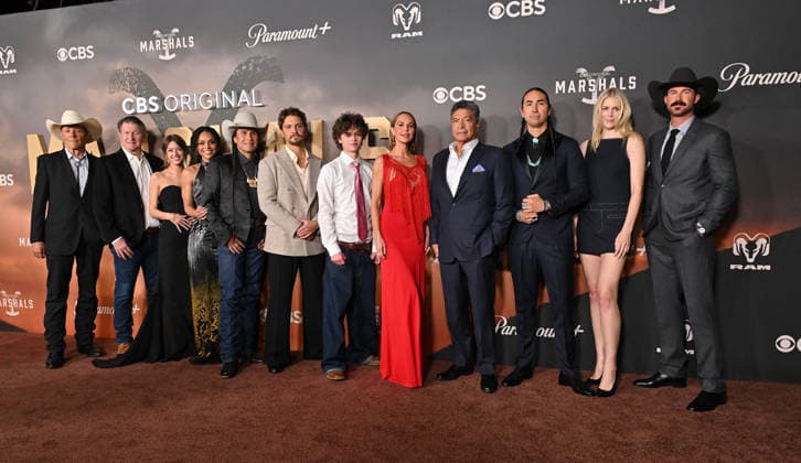 ˜Marshals™ Los Angeles Premiere Chris Mulkey, Brett Cullen, Morgan Lindholm, Ash Santos, Mo Brings Plenty, Luke Grimes, Brecken Merrill, Arielle Kebbel, Gil Birmingham, Tatanka Means, Ellyn Jameson and Riley Green arriving to the Los Angeles premiere of CBS™s Marshals held at the Autry Museum of the American West on February 24, 2026 in Los Angeles, Ca. Los Angeles Autry Museum of the American Wes California USA Copyright: xLISAxOConnor xAFF-USA.COMx