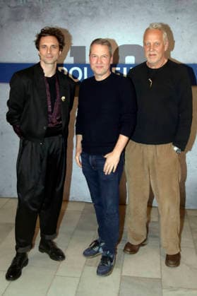 Andre Kaczmarczyk, Felix Karolus und Frank Leo Schröder bei der Premiere des Fernsehfilms Polizeiruf 110: Goldraub im Filmmuseum Potsdam. Potsdam, 24.02.2026