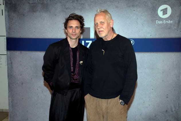 Andre Kaczmarczyk und Frank Leo Schröder bei der Premiere des Fernsehfilms Polizeiruf 110: Goldraub im Filmmuseum Potsdam. Potsdam, 24.02.2026