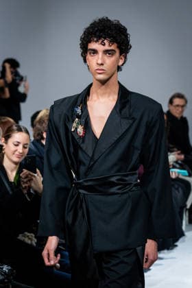 Casa Preti fashion show during the Milan Fashion Week - Womenswear Fall Winter 2026 2027 in Milan, Italy, on 24 February 2026. A model walks the runway at Casa Preti fashion show during the Milan Fashion Week - Womenswear Fall Winter 2026 2027 in Milan, Italy, on 24 February 2026., Credit:Stefano Costantino TTL Avalon Italy, Milan  Copyright: xStefanoxCostantinoxTTLx xAvalonx 1078011923