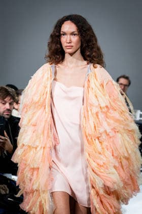 Casa Preti fashion show during the Milan Fashion Week - Womenswear Fall Winter 2026 2027 in Milan, Italy, on 24 February 2026. A model walks the runway at Casa Preti fashion show during the Milan Fashion Week - Womenswear Fall Winter 2026 2027 in Milan, Italy, on 24 February 2026., Credit:Stefano Costantino TTL Avalon Italy, Milan  Copyright: xStefanoxCostantinoxTTLx xAvalonx 1078012186