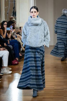 Martino Midali Womenswear Fall Winter 2026 2027 in Milan, Italy, on 24 February 2026 A model walks the runway at Martino Midali fashion show during the Milan Fashion Week - Womenswear Fall Winter 2026 2027 in Milan, Italy, on 24 February 2026., Credit:Stefano Costantino TTL Avalon Italy, Milan  Copyright: xStefanoxCostantinoxTTLx xAvalonx 1078023590