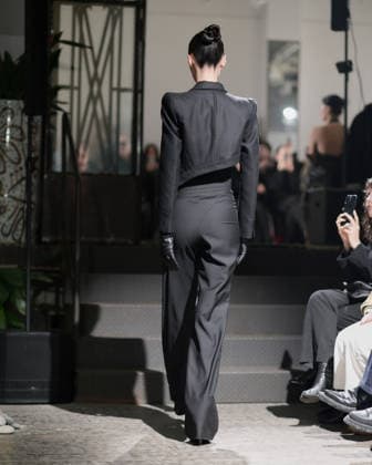 February 24, 2026, Milan, Lombardy, Italy: Designer Max Zara Sterck presents her latest collection during a fashion show at Fondazione Sozzani in Milan, Italy, on February 24, 2026. The presentation took place during Milan Fashion Week and featured the unveiling of the designerÃ¢â‚¬â ¢s new creations on the runway. Milan Italy  - ZUMAp285 20260224_zep_p285_018 Copyright: xGennaroxPiscopox