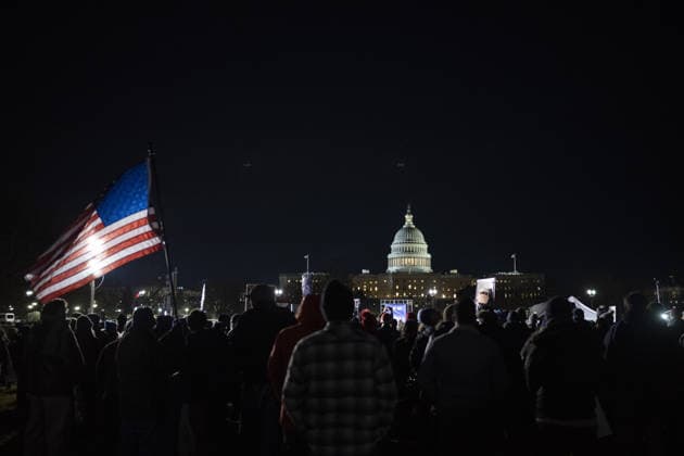 News Themen der Woche KW09 News Bilder des Tages #2 The People’s State of the Union rally at the National Mall WASHINGTON DC, UNITED STATES - FEBRUARY 24: Democrats and their allies gather for The People’s State of the Union rally at the National Mall in Washington, D.C. United States, as U.S. President Donald Trump delivers his State of the Union address inside Congress on February 24, 2026. More than a dozen Democratic members of the House and Senate boycott the speech, while counter protests take place outside. Celal Gunes Anadolu Washington United States. Editorial use only. Please get in touch for any other usage.  Copyright: x2026xAnadoluxCelalxGunesx