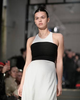 February 24, 2026, Milan, Lombardy, Italy: Designer Max Zara Sterck presents her latest collection during a fashion show at Fondazione Sozzani in Milan, Italy, on February 24, 2026. The presentation took place during Milan Fashion Week and featured the unveiling of the designerÃ¢â‚¬â ¢s new creations on the runway. Milan Italy  - ZUMAp285 20260224_zep_p285_028 Copyright: xGennaroxPiscopox