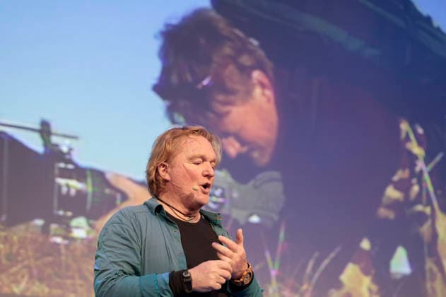 Andreas Kieling mit seinem Programm Mein Leben mit den wilden Tieren im Theater am Tanzbrunnen. Köln, 24.02.2026