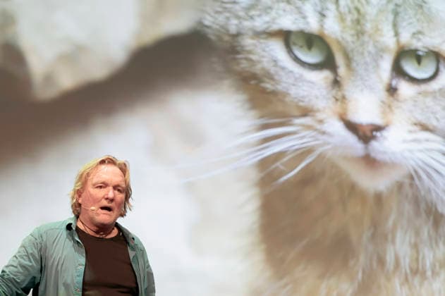 Andreas Kieling mit seinem Programm Mein Leben mit den wilden Tieren im Theater am Tanzbrunnen. Köln, 24.02.2026