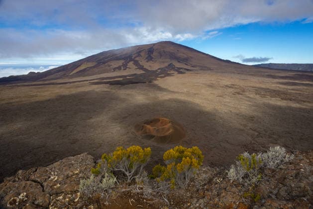 Creative Highlights World View of the Piton de la Fournaise volcano from the caldera. Anse Reunion, La Digue, Seychelles CR_NTZW260218A-1968819-01