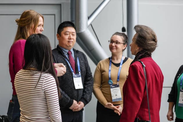 February 25, 2026, Glasgow, Scotland, United Kingdom: ANNE, PRINCESS ROYAL of GREAT BRITAIN visits the Ocean Sciences Meeting in Glasgow, Scotland. The meeting draws around 6,000 attendees and this year marked the first time it was held outside the United States. The Princess is Royal Patron of WISE, the Association for Science Education, and the London International Youth Science Forum. Glasgow United Kingdom  - ZUMAo116 20260225_znp_o116_006 Copyright: xBiancaxOterox