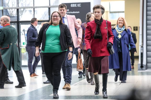 February 25, 2026, Glasgow, Scotland, United Kingdom: ANNE, PRINCESS ROYAL of GREAT BRITAIN visits the Ocean Sciences Meeting in Glasgow, Scotland. The meeting draws around 6,000 attendees and this year marked the first time it was held outside the United States. The Princess is Royal Patron of WISE, the Association for Science Education, and the London International Youth Science Forum. Glasgow United Kingdom - ZUMAo116 20260225_znp_o116_005 Copyright: xBiancaxOterox