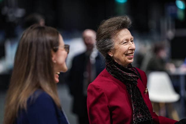 February 25, 2026, Glasgow, Scotland, United Kingdom: ANNE, PRINCESS ROYAL of GREAT BRITAIN visits the Ocean Sciences Meeting in Glasgow, Scotland. The meeting draws around 6,000 attendees and this year marked the first time it was held outside the United States. The Princess is Royal Patron of WISE, the Association for Science Education, and the London International Youth Science Forum. Glasgow United Kingdom  - ZUMAo116 20260225_znp_o116_028 Copyright: xBiancaxOterox