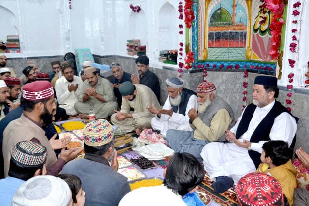 RECORD DATE NOT STATED Faithful Muslims are offering Dua after (Khatme Quran) Taraweeh prayer during the Holy Month of Ramadan-ul-Mubarak, at a mosque located on Gunj area in Peshawar on Wednesday, February 25, 2026. (Fahad Pervez PPI Images). EDITORIAL USE ONLY Copyright: xx AR-ZM-250226x ppiphotos473605