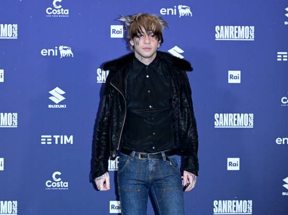 Sanremo, 76th Italian Song Festival - Chiello photocall - in the photo: Chiello, Rocco Modello  Copyright: xTerenghi PoolxSanremo02x xipa-agency.netx xPoolxSanremox02x IPA_Agency_IPA72016900