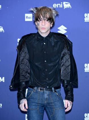 Sanremo, 76th Italian Song Festival - Chiello photocall - in the photo: Chiello, Rocco Modello  Copyright: xTerenghi PoolxSanremo02x xipa-agency.netx xPoolxSanremox02x IPA_Agency_IPA72016919