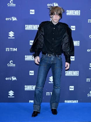 Sanremo, 76th Italian Song Festival - Chiello photocall - in the photo: Chiello, Rocco Modello  Copyright: xTerenghi PoolxSanremo02x xipa-agency.netx xPoolxSanremox02x IPA_Agency_IPA72016908