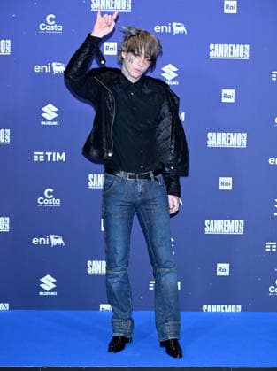 Sanremo, 76th Italian Song Festival - Chiello photocall - in the photo: Chiello, Rocco Modello  Copyright: xTerenghi PoolxSanremo02x xipa-agency.netx xPoolxSanremox02x IPA_Agency_IPA72016910