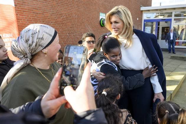 Queen Maxima Working Visit In Rotterdam Queen Máxima, honorary chair of the Financially Healthy Netherlands Foundation (SFGN), is on a working visit to the Irene Neighborhood House in Bloemhof, Rotterda, Netherlands on February 25, 2026. Photo by NLBeeld Patrick van Emst Bruno Press ABACAPRESS.COM  Copyright: xBrunoxPress ABACAx