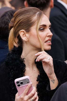 News - Fendi - Celebrity arrivals - Milan Fashion Week - Womenswear Fall Winter 2026 2027 Chiara Ferragni is seen leaving the Fendi fashion show during the Milan Fashion Week - Womenswear Fall Winter 2026 2027 on February 25, 2026 in Milan, Italy. Photo: Cinzia Camela. Milan Via Solari, 35 Italy Copyright: xCinziaxCamelax xLiveMediax LPN_2314694