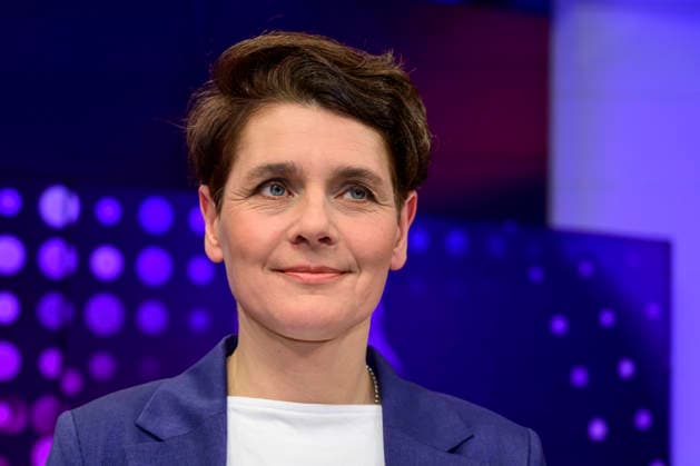 GER, Berlin, studio, guest on - maischberger, political talk show, TV, format, with host - Sandra Maischberger, Das Erste, from Adlershof - at Studio 20, pictured from left: Anna Lehmann, February 25, 2026, Copyright: HMBxMedia UwexKoch
