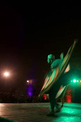 The traditional Ramadan custom Tennura dance in Egypt CAIRO, EGYPT - FEBRUARY 25: Tennura dance performances and Sufi music concerts are held daily throughout the holy month of Ramadan at Bayt al-Ghuri in Cairo on February 25, 2026. Wearing colorful skirts, embroidered vests, and white caps, Tennura performers spin around their axis while playing tambourines in rhythm with Sufi music, creating a vibrant and spiritual spectacle. Fareed Kotb Anadolu Cairo Egypt. Editorial use only. Please get in touch for any other usage.  Copyright: x2026xAnadoluxFareedxKotbx