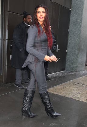 NEW YORK, NY- FEBRUARY 25: Priyanka Chopra Jonas seen at The View on February 25, 2026 in New York City. Copyright: xRWx