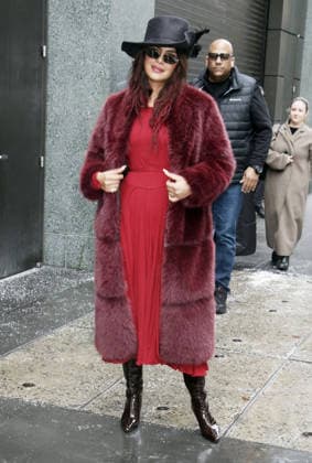 NEW YORK, NY- FEBRUARY 25: Priyanka Chopra Jonas seen at The View on February 25, 2026 in New York City. Copyright: xRWx