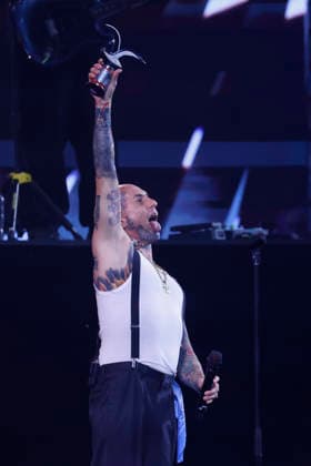Vina del Mar, February 25, 2026 The group Ke Personajes receives the silver seagull during their performance on the fourth night of the Vina del Mar 2026 Festival Sebastian Cisternas Aton Chile, Vina del Mar Chile Aton 1128656  Copyright: SEBASTIANxCISTERNAS xATONxCHILE