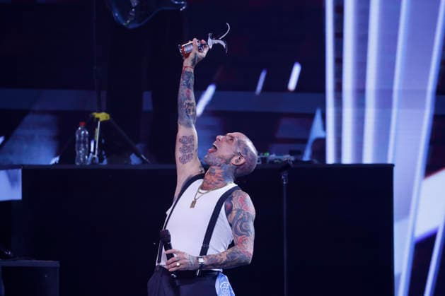 Vina del Mar, February 25, 2026 The group Ke Personajes receives the silver seagull during their performance on the fourth night of the Vina del Mar 2026 Festival Sebastian Cisternas Aton Chile, Vina del Mar Chile Aton 1128658  Copyright: SEBASTIANxCISTERNAS xATONxCHILE