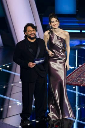 76th Italian Song Festival of Sanremo 2nd Evening Teatro Ariston - Sanremo, Italy LILLO Pasquale Petrolo;Pilar Fogliati 76th Italian Song Festival of Sanremo 2nd Evening Teatro Ariston - Sanremo, Italy 25th February 2026 SGPItalia id 134399_035 Not Exclusive  Copyright: xAlfonsoxCatalano SGPx