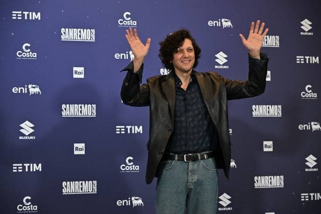 Foto IPP Felice De Martino Sanremo 26 02 2026 76° Festival della canzone italiana Nella foto: Ermal Meta Italy Photo Press World Copyright