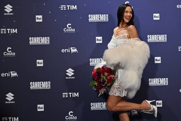 Foto IPP Felice De Martino Sanremo 26 02 2026 76° Festival della canzone italiana Nella foto: Irina Shayk top model modella Italy Photo Press World Copyright