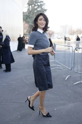 MFW - Prada Outside Elodie at the Prada fashion show during the Milan Menswear Fall Winter 2026 2027 Fashion Week on February 26, 2026 in Milan, Italy. Photo by Marco Piovanotto ABACAPRESS.COM Milan Italy  Copyright: xPiovanottoxMarco ABACAx