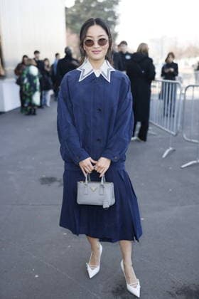 MFW - Prada Outside Anna Sawai at the Prada fashion show during the Milan Womenswear Fall Winter 2026 2027 Fashion Week on February 26, 2026 in Milan, Italy. Photo by Marco Piovanotto ABACAPRESS.COM Milan Italy  Copyright: xPiovanottoxMarco ABACAx